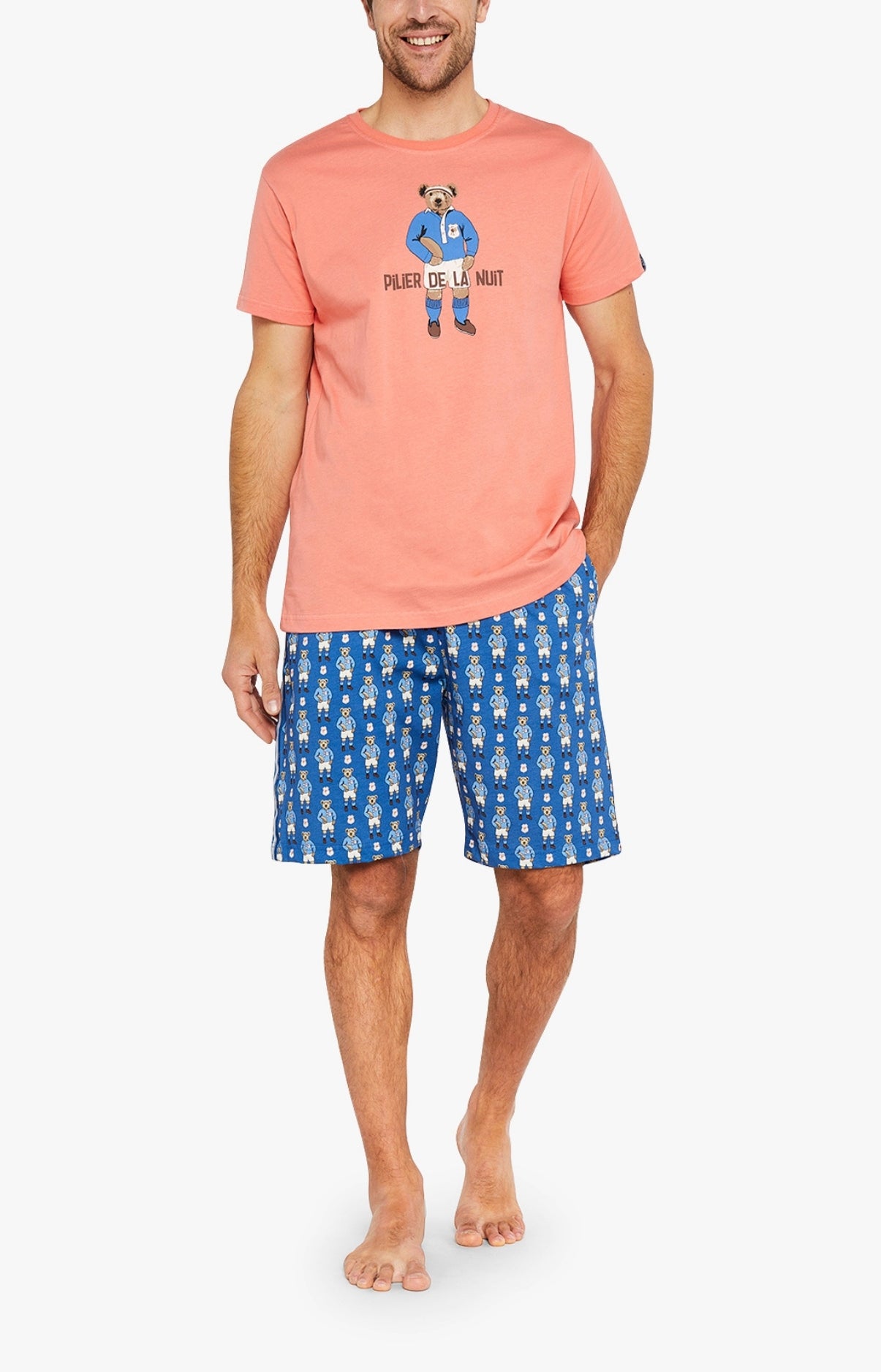 Pyjashort Homme Pilier de la Nuit Bleu 1