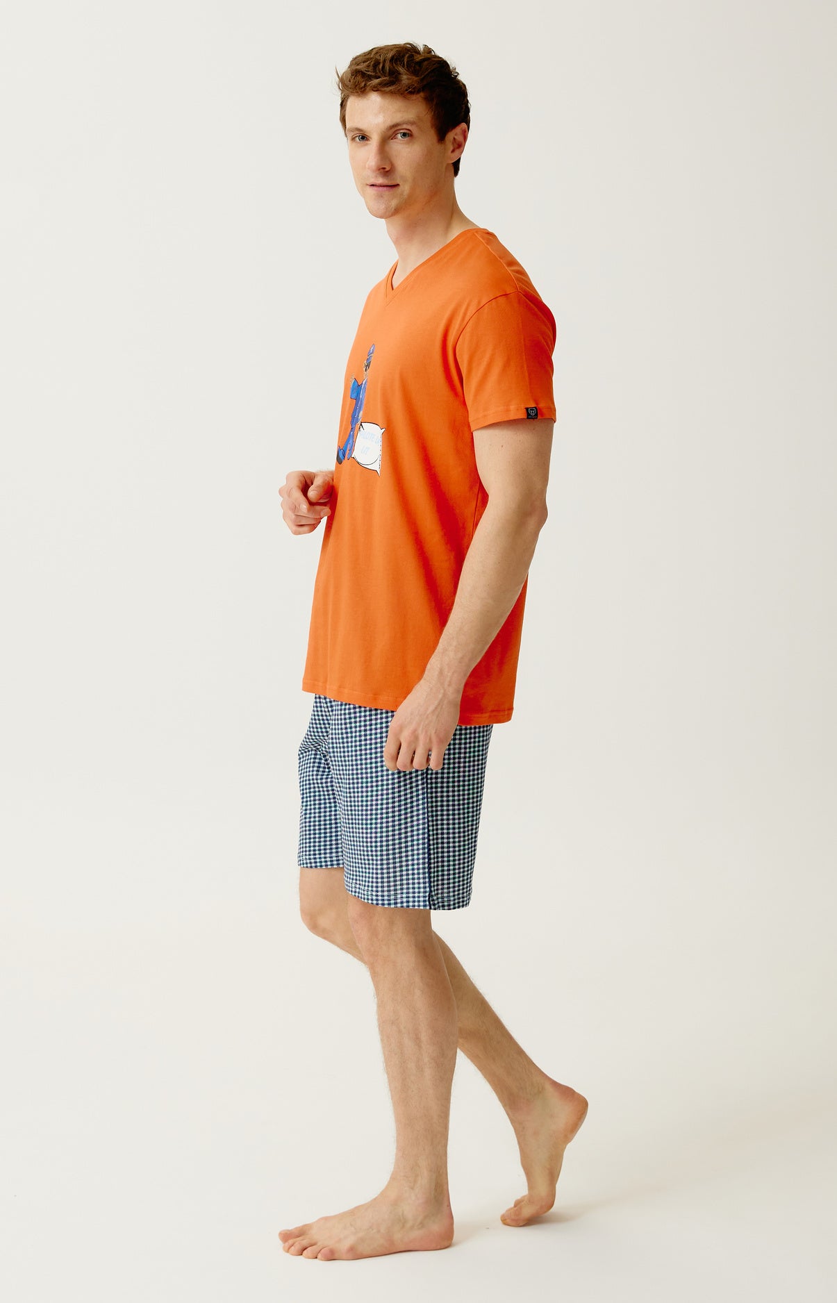 Pyjashort en jersey de coton léger - Pilote de lit