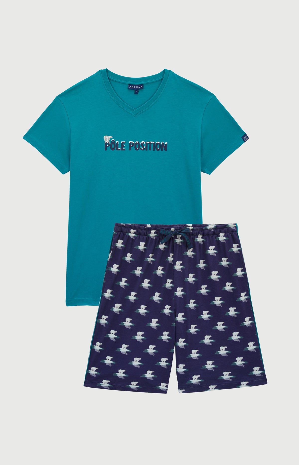 Pyjashort en jersey de coton léger - Pôle position