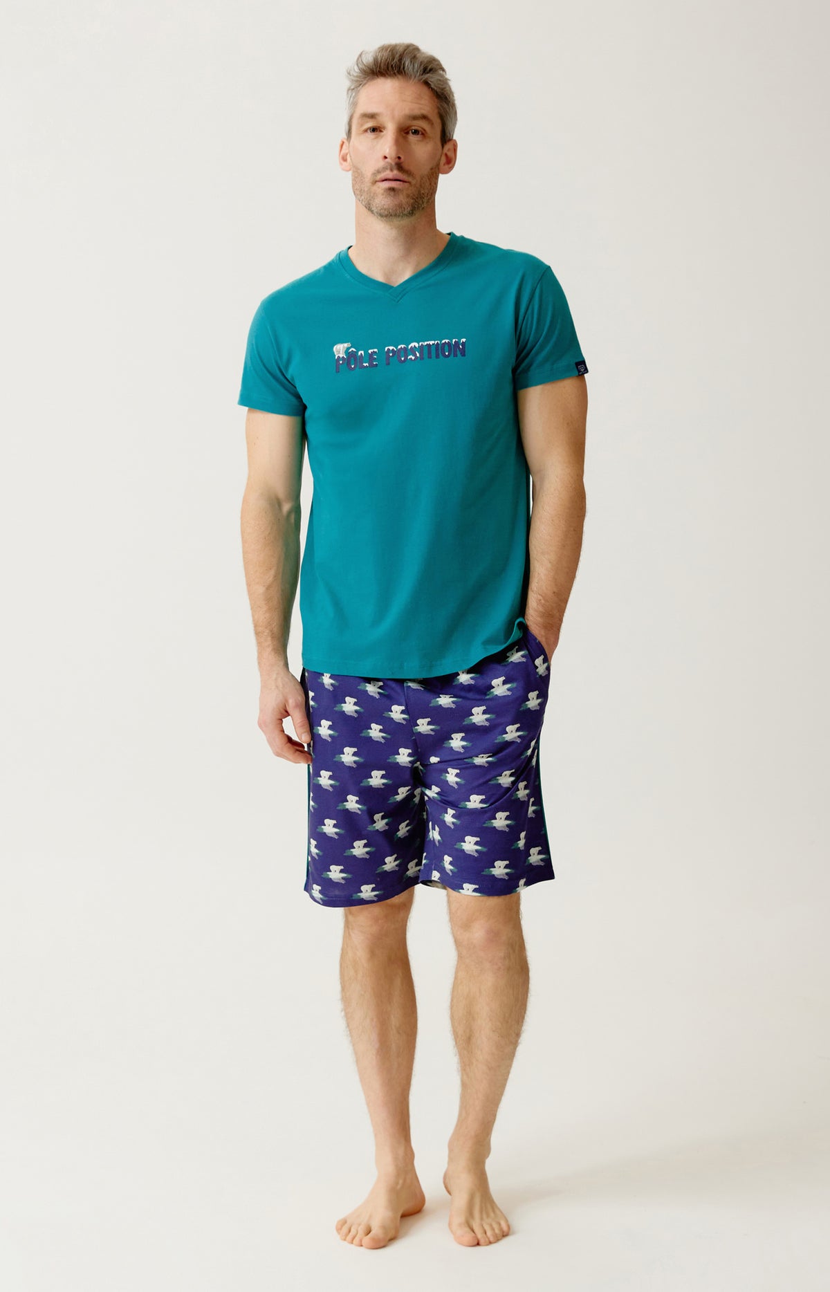 Pyjashort en jersey de coton léger - Pôle position