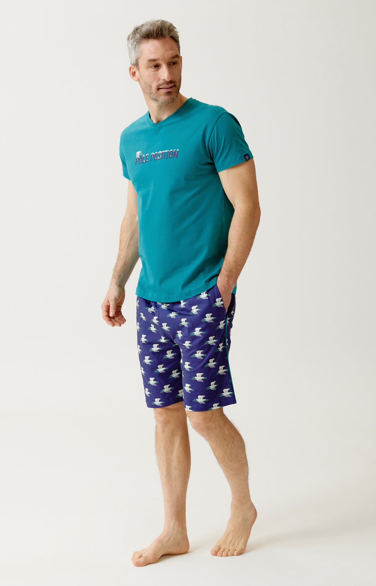 Pyjashort en jersey de coton léger - Pôle position