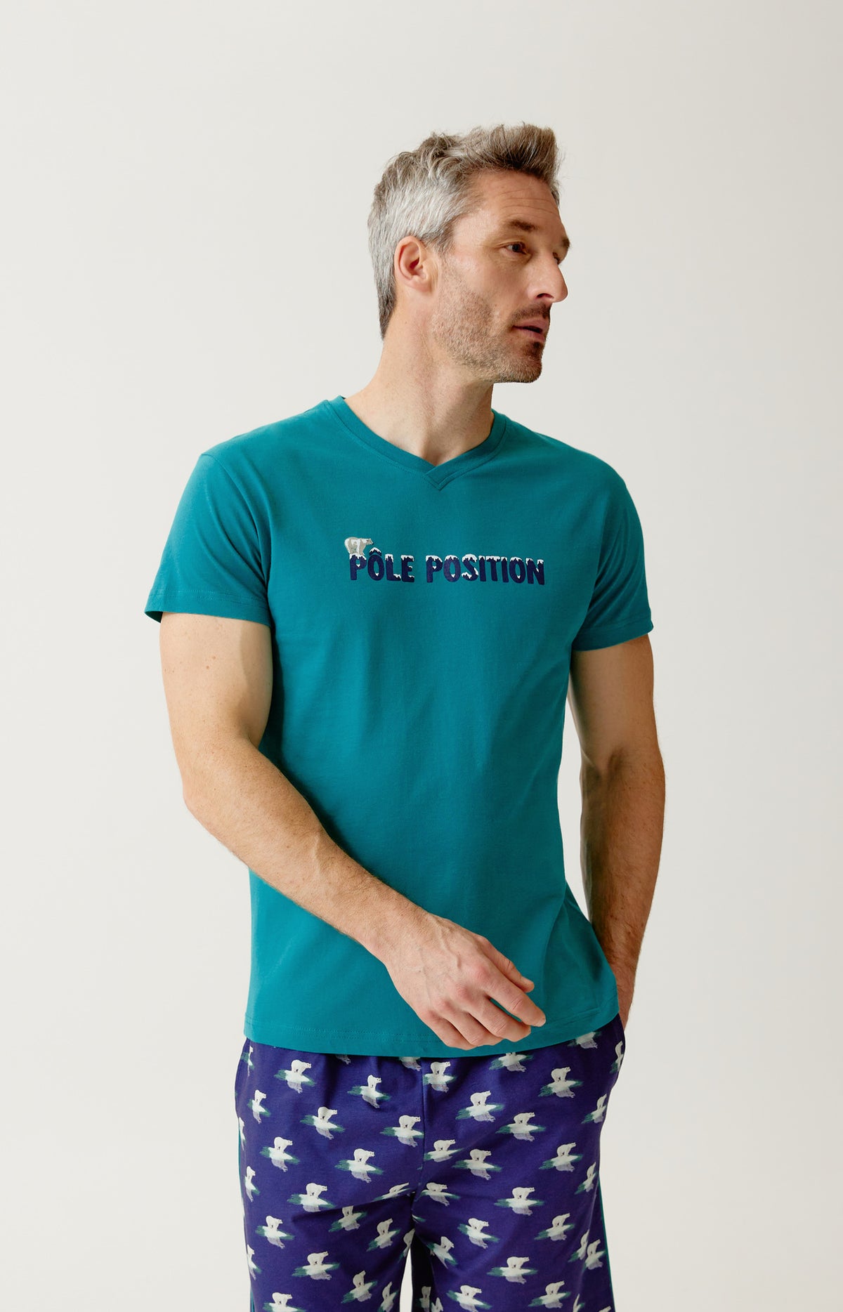 Pyjashort en jersey de coton léger - Pôle position