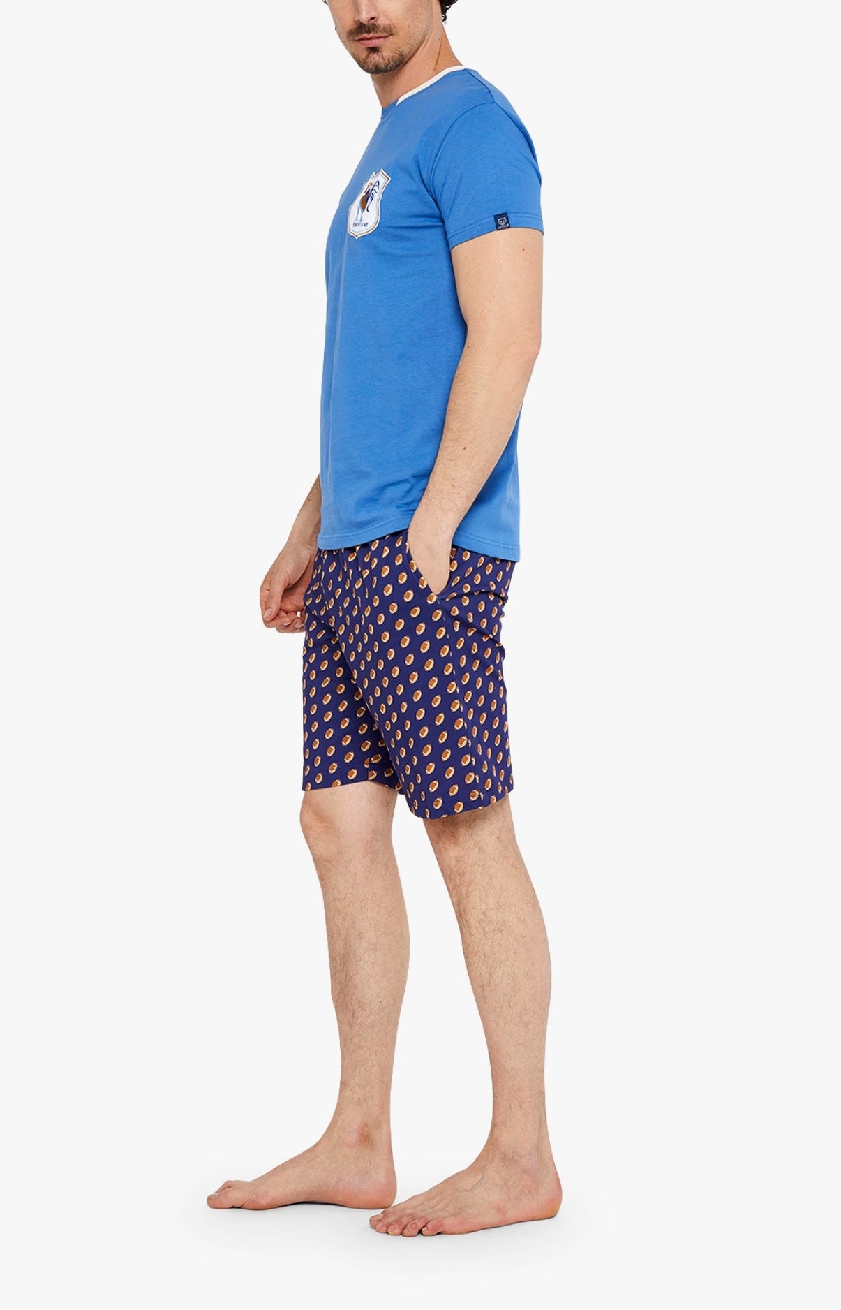 Pyjashort Homme Rugby Marine 4