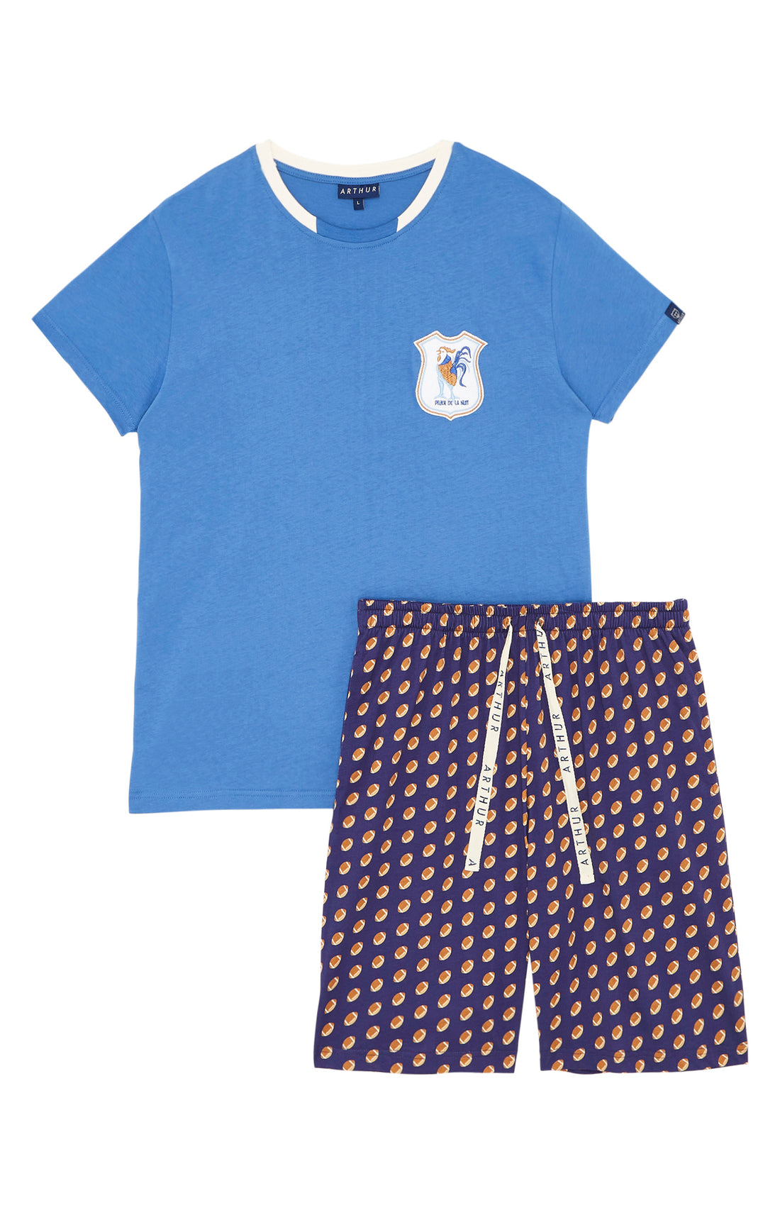 Pyjashort Homme Rugby Marine 3