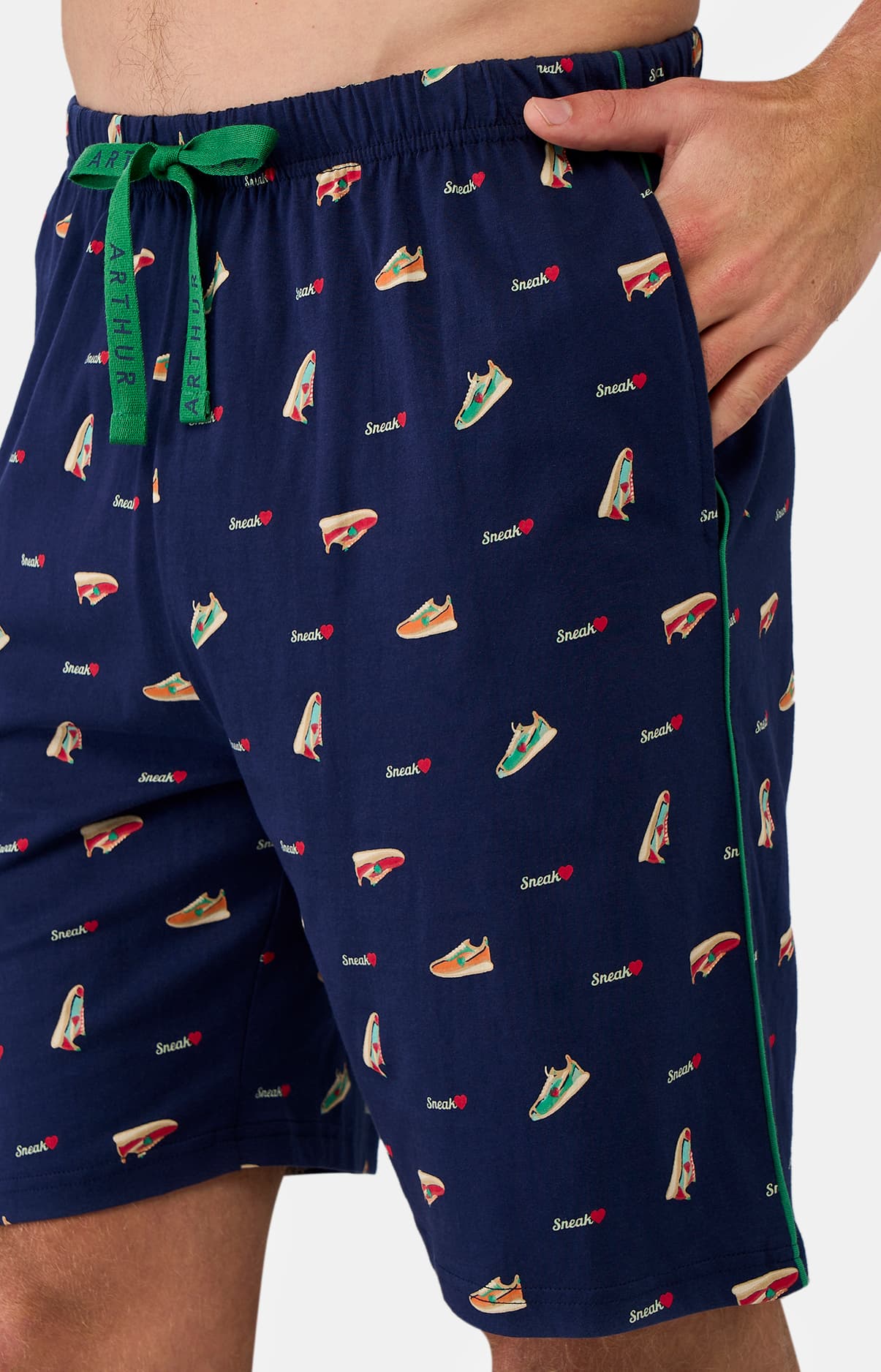 Pyjashort Homme Sneakers Marine 4
