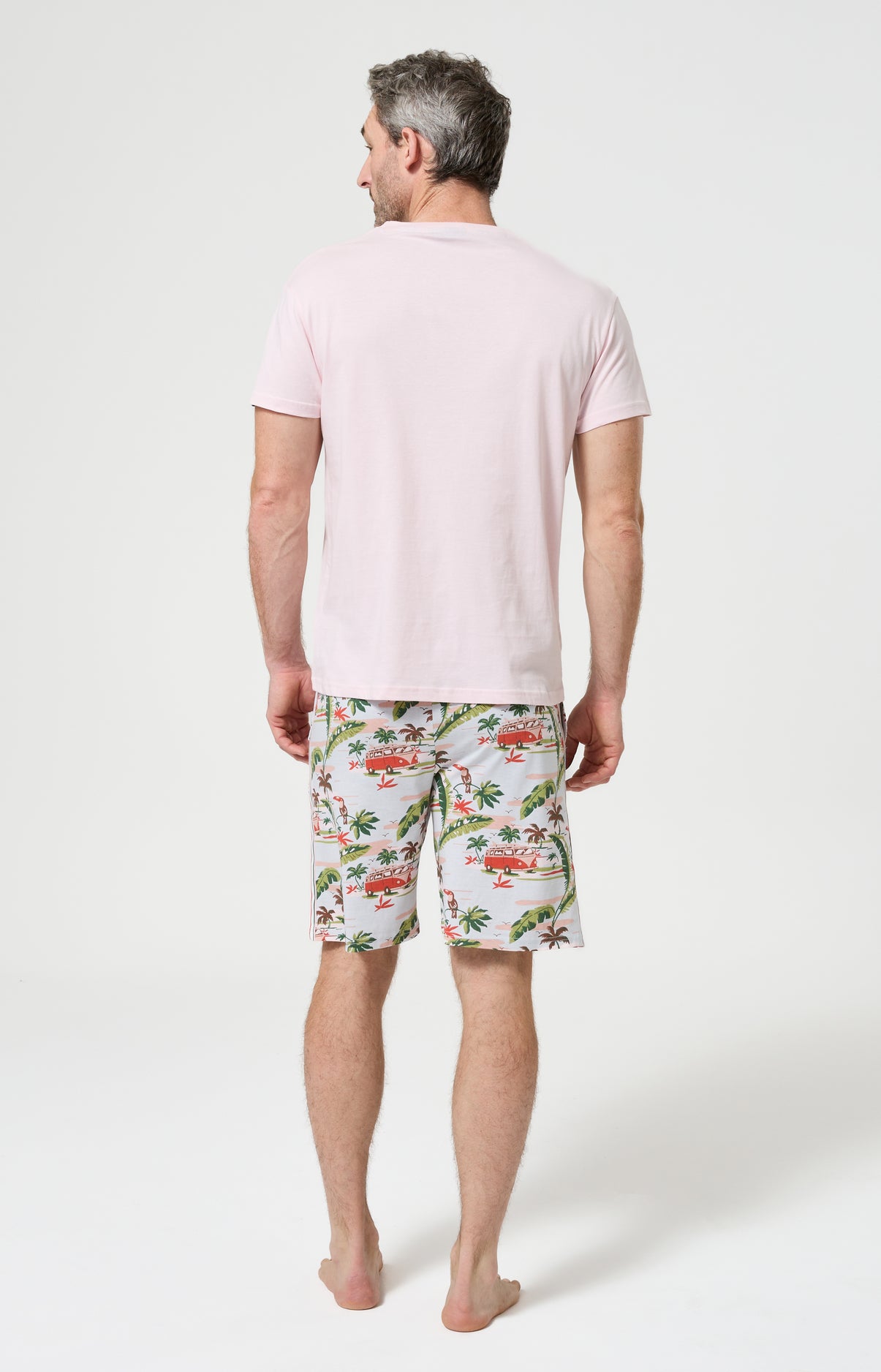 Pyjama Homme Van Life Manches courtes Imprimé vannes et palmiers multicolores 7