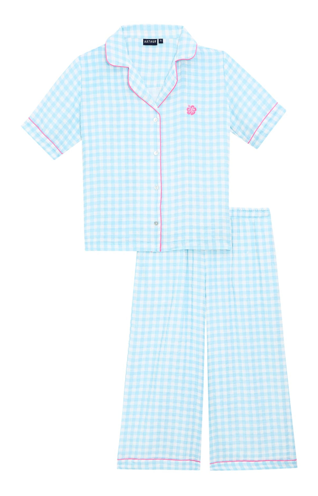 Pyjacorsaire vichy turquoise Lagon 3
