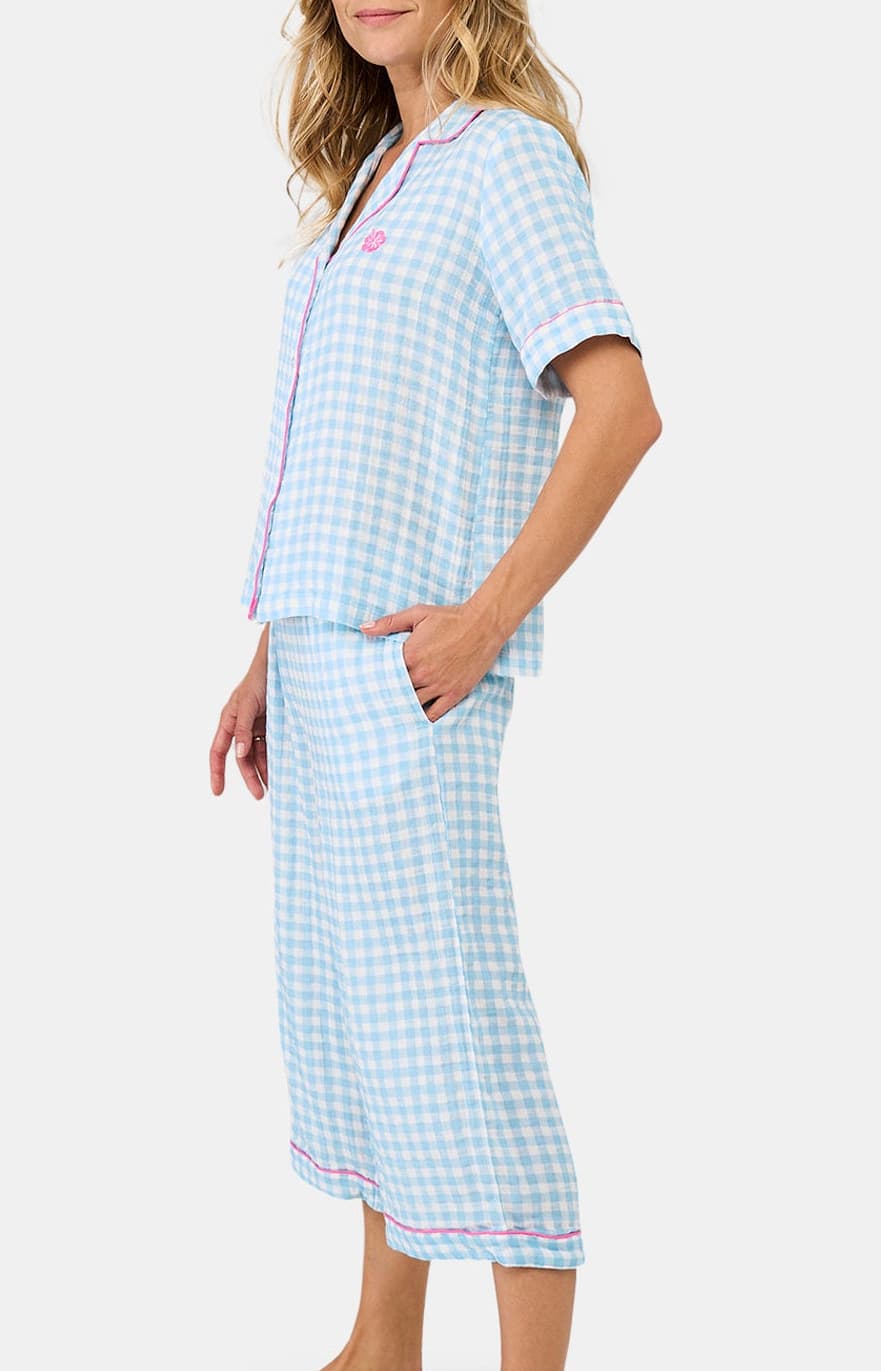 Pyjacorsaire vichy turquoise Lagon 2