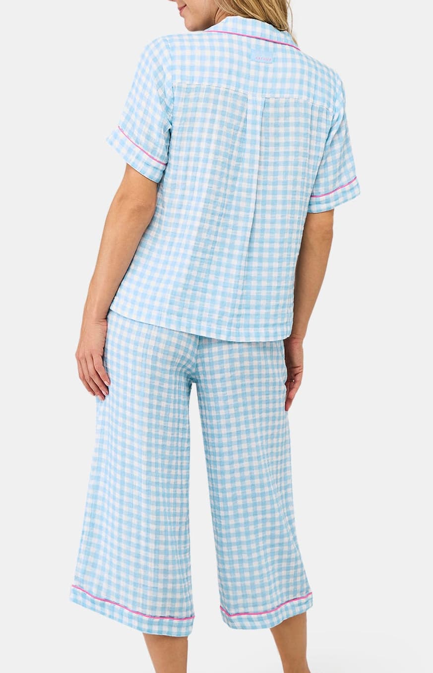 Pyjacorsaire vichy turquoise Lagon 5