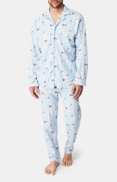 Pyjama long boutonné Femme WOUF Bleu 1