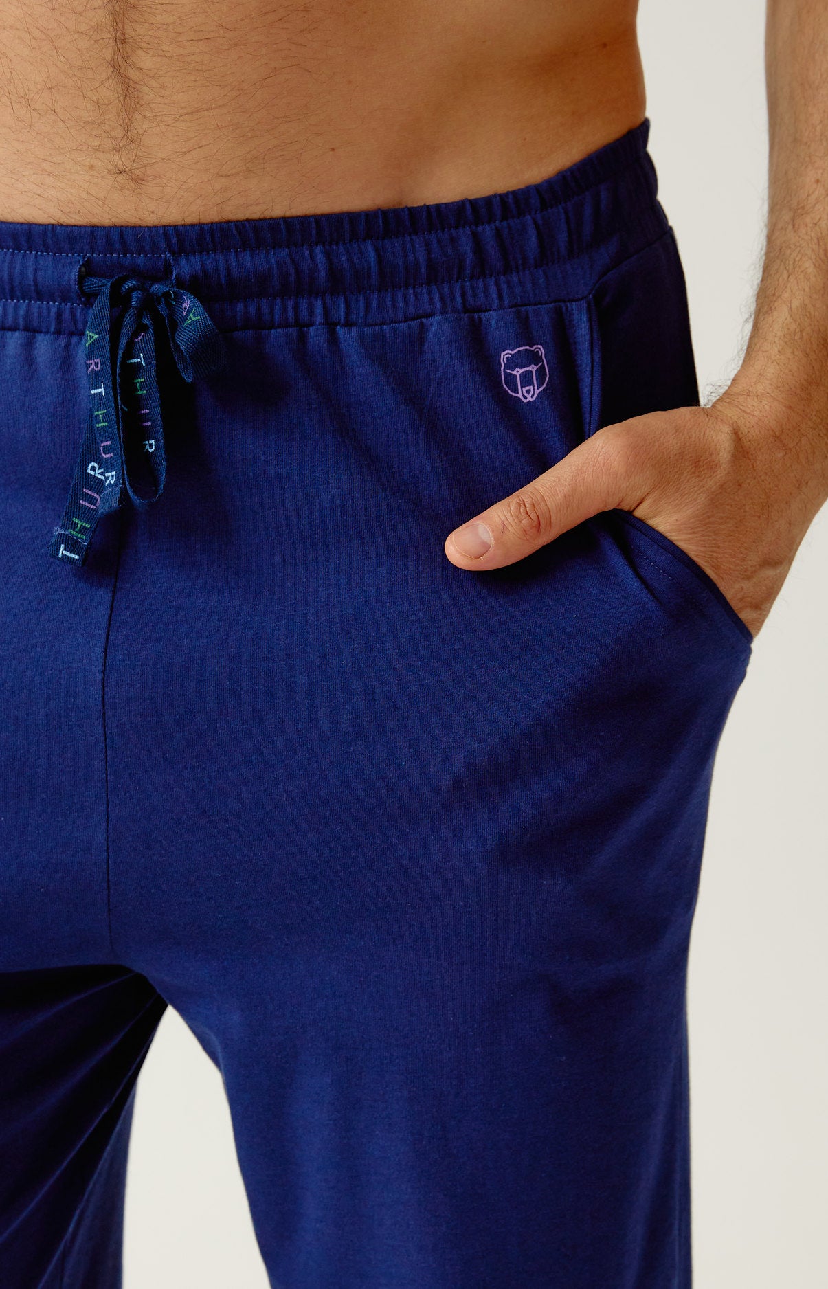 Pantalon en jersey de coton léger - Minuit