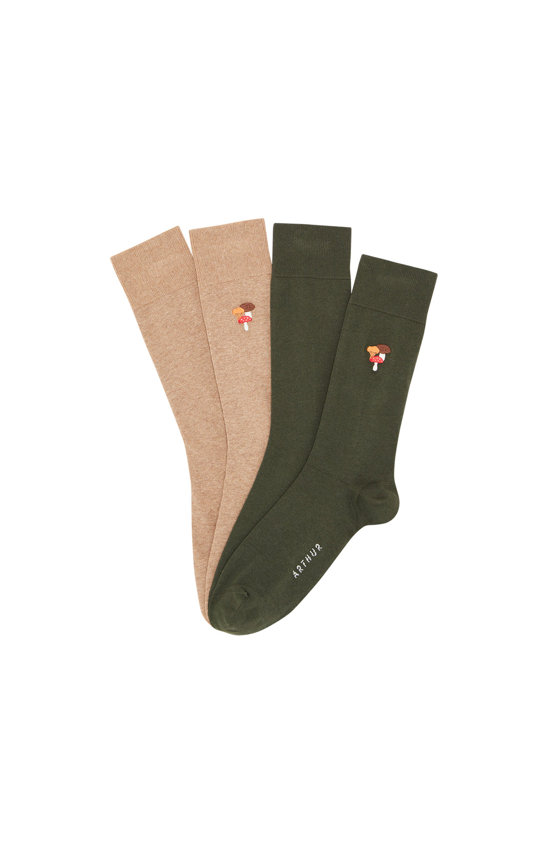 Pack 2 chaussettes Homme Mushroom Vert 2
