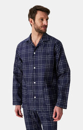 Pyjama long boutonné Homme Lewis Marine 2