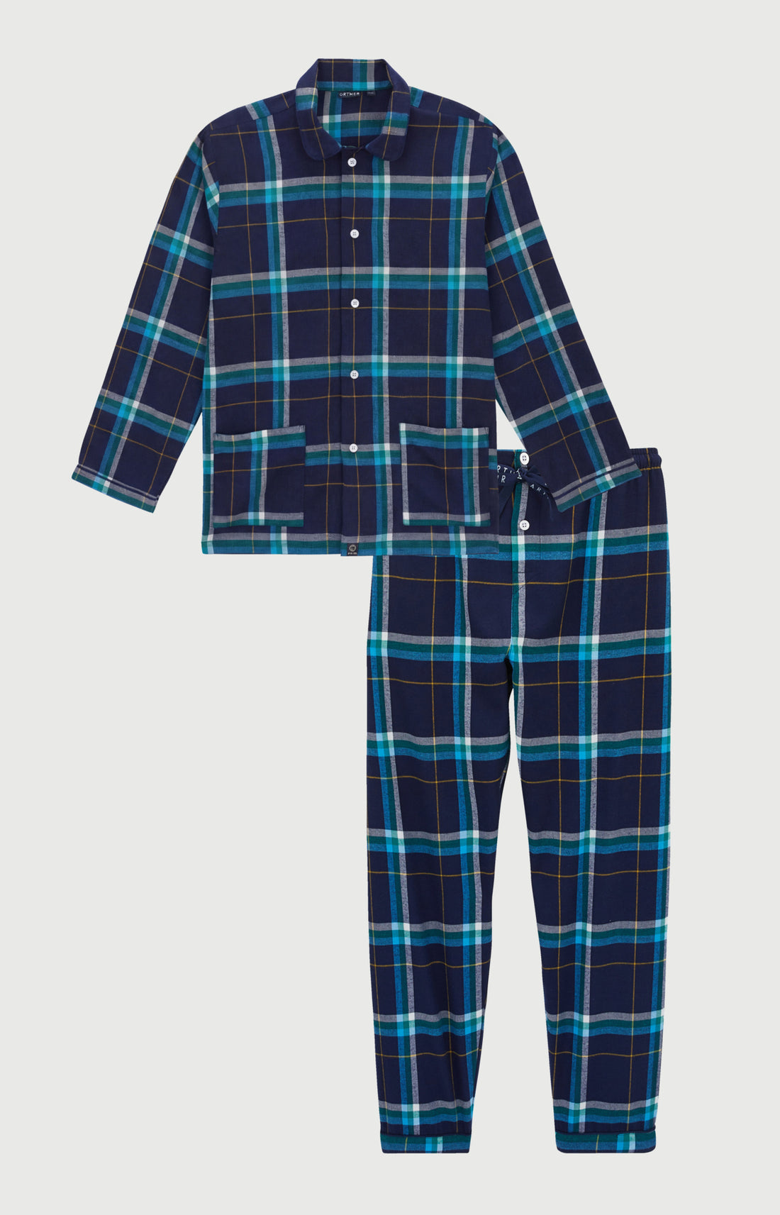 Pyjama boutonné en flanelle de coton - Mark