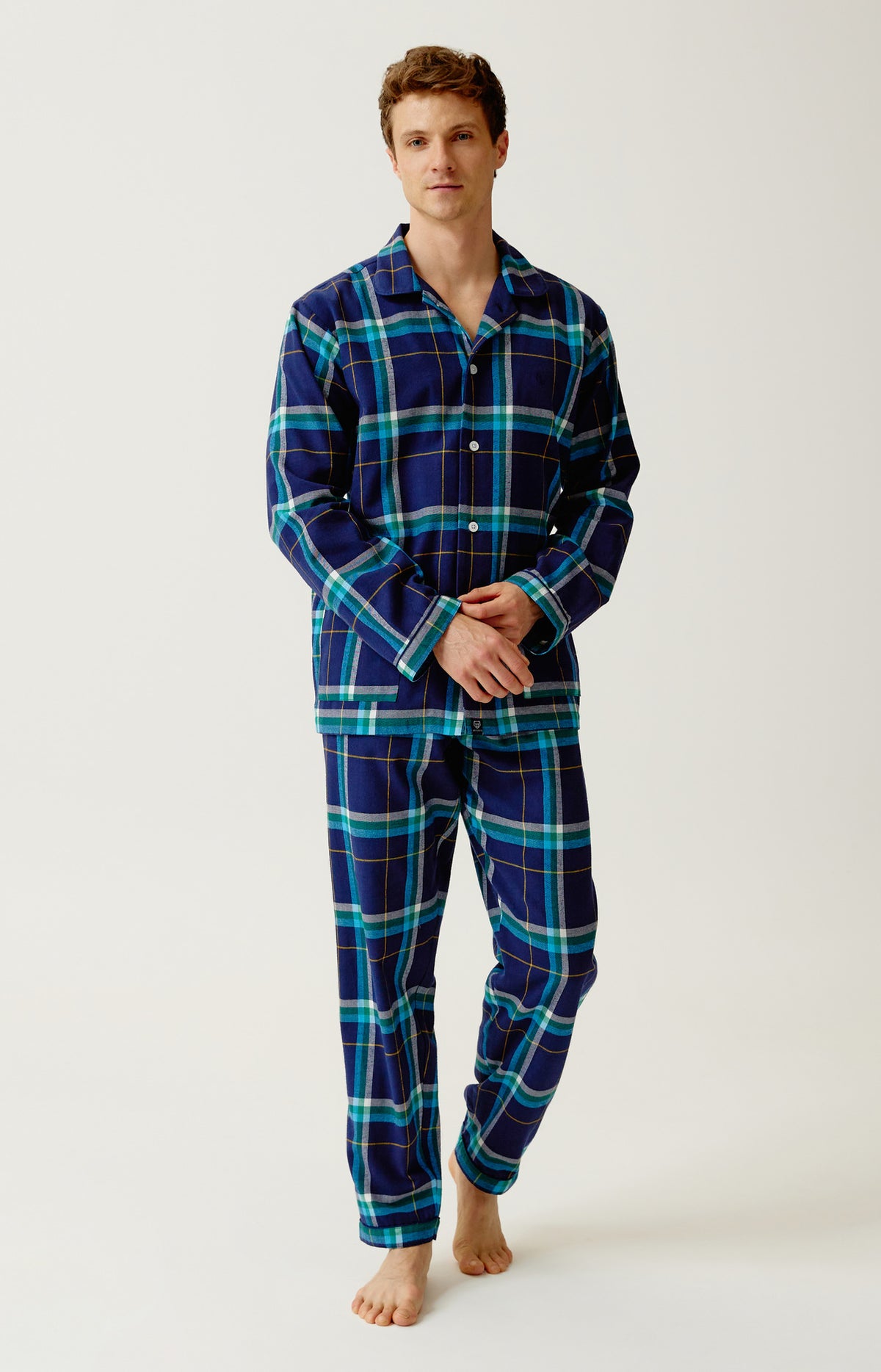 Pyjama boutonné en flanelle de coton - Mark