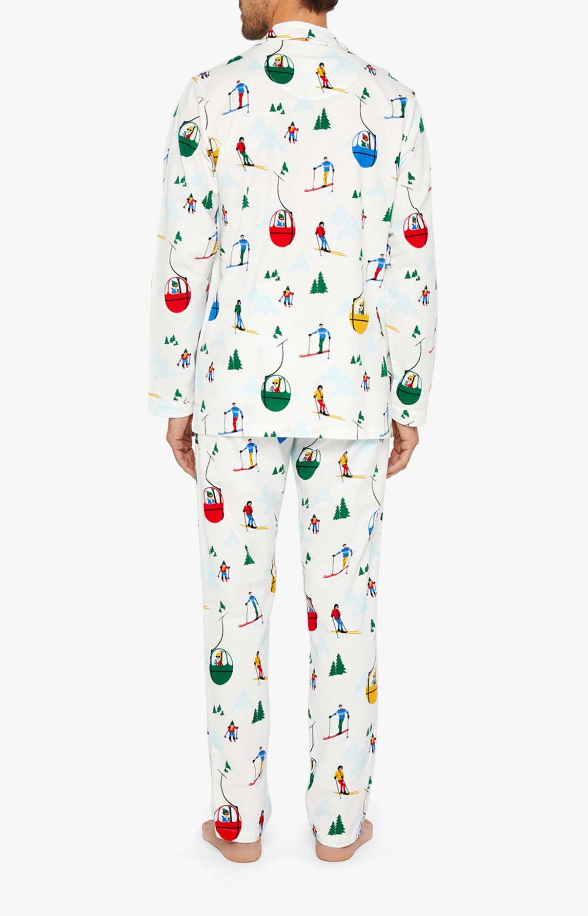 Pyjama boutonné Homme Mont Pyjama Blanc 4