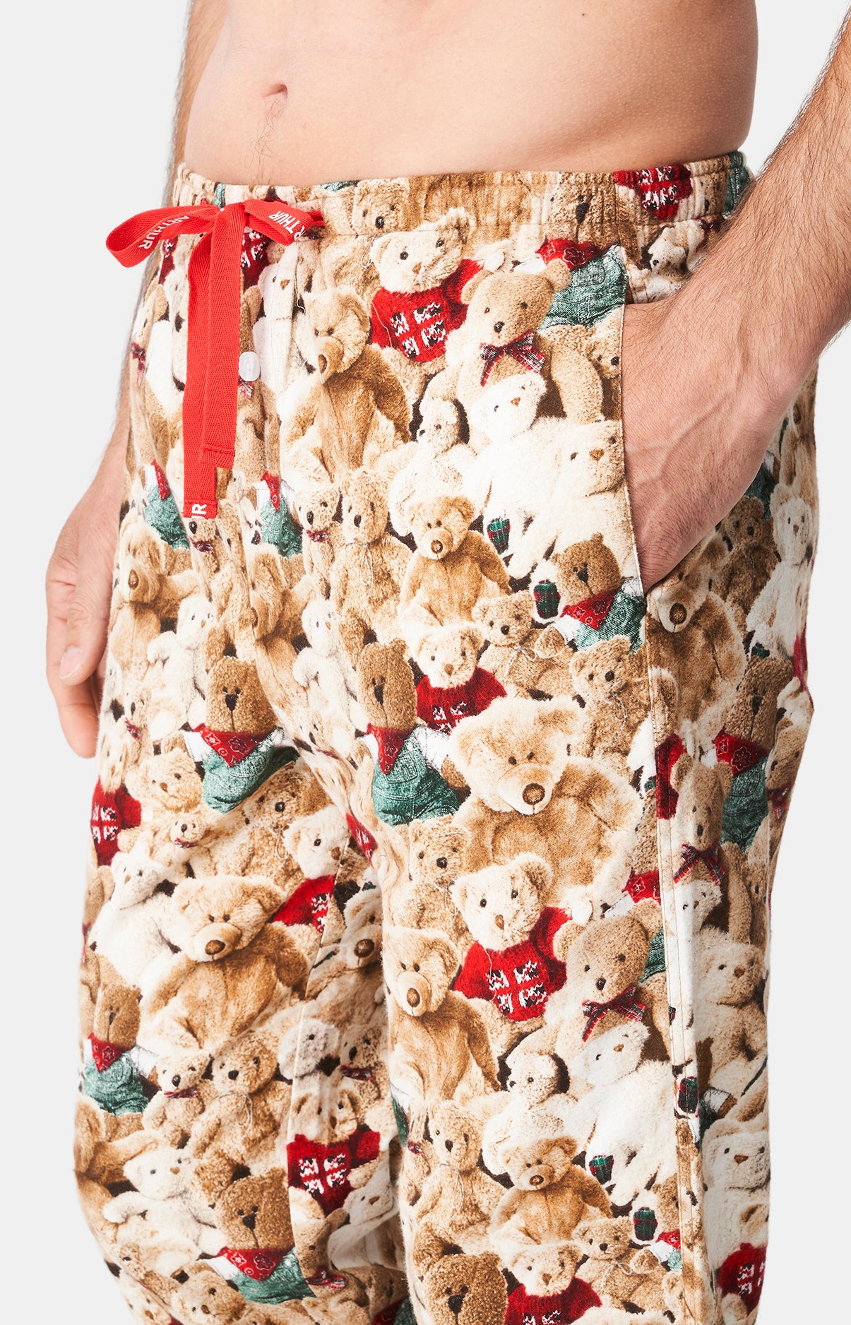 Pyjama long boutonné Femme Teddy Beige et Marron 17