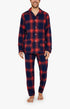 Pyjama long boutonné Homme On Fire Rouge 1