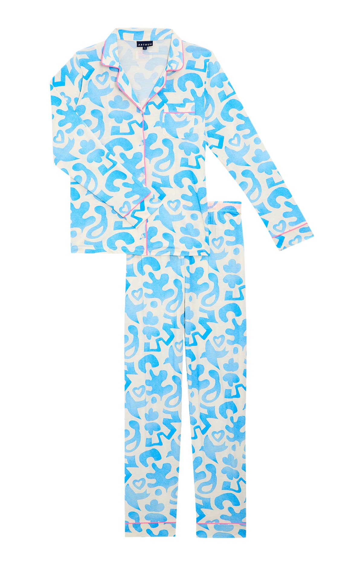 Pyjama Boutonné Femme Matis Bleu 3