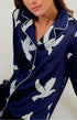 Pyjama long boutonné Femme Colombe Marine 1