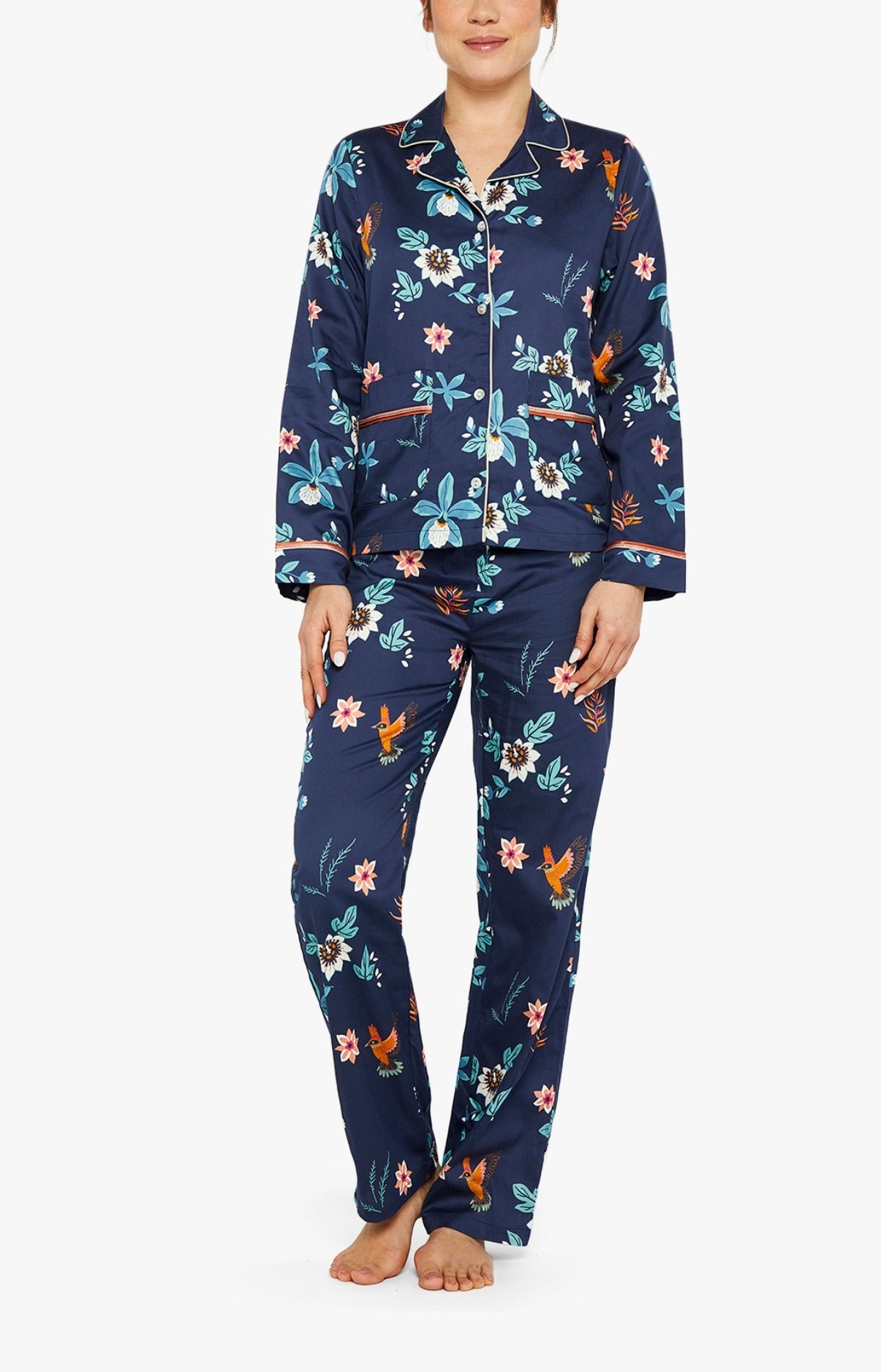Pyjama long boutonné Femme Fidji Multicolore 1