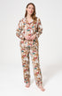 Pyjama long boutonné Femme Teddy Beige et Marron 1