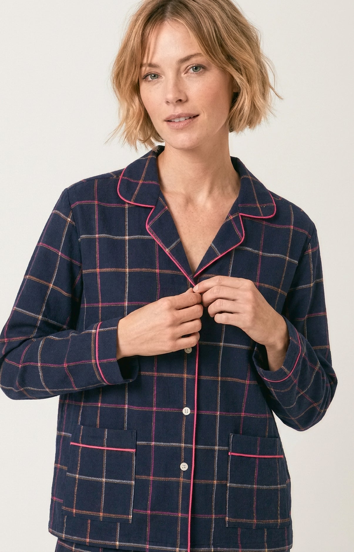 Pyjama boutonné en flanelle de coton - Windy