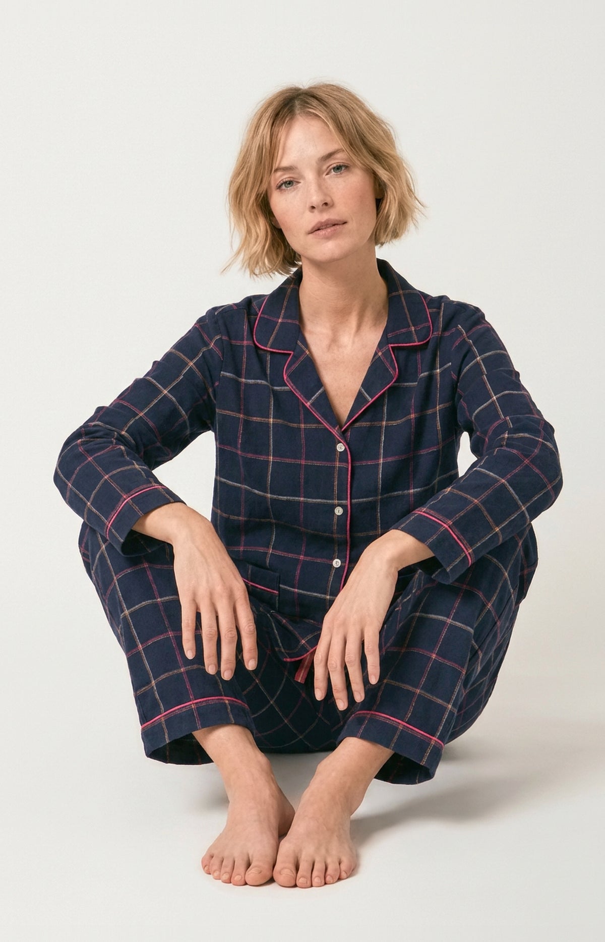Pyjama boutonné en flanelle de coton - Windy
