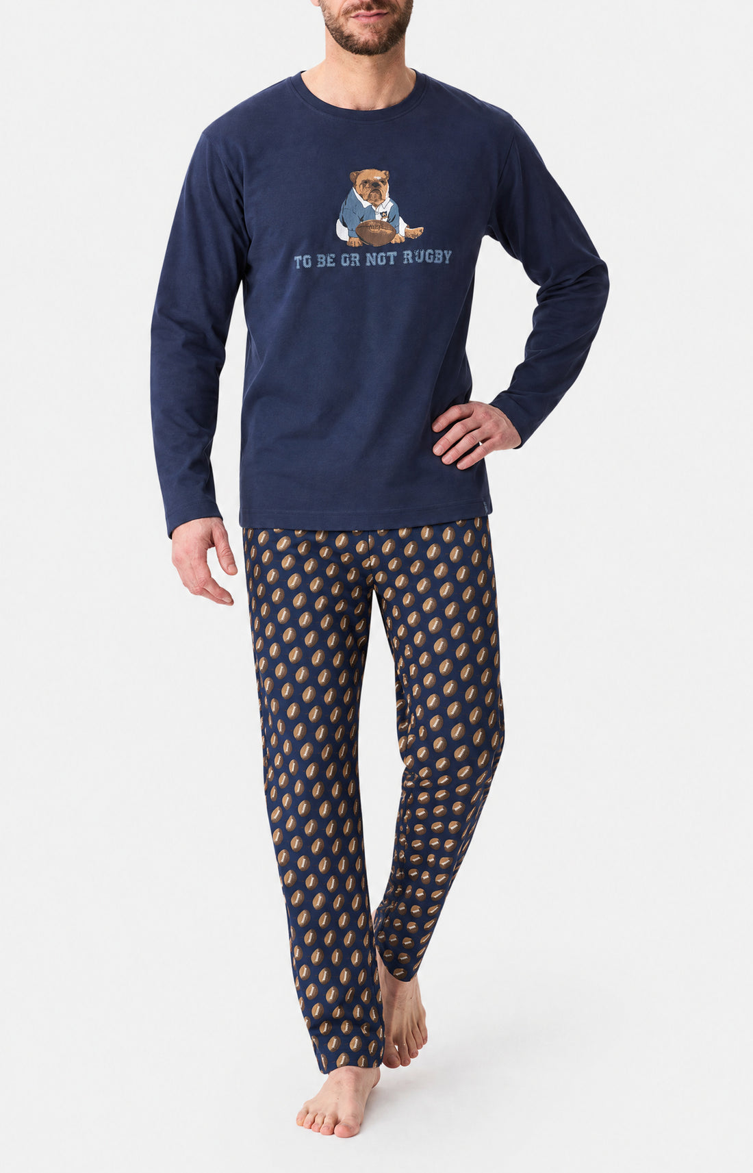 Pyjama en jersey de coton épais - To be or not rugby