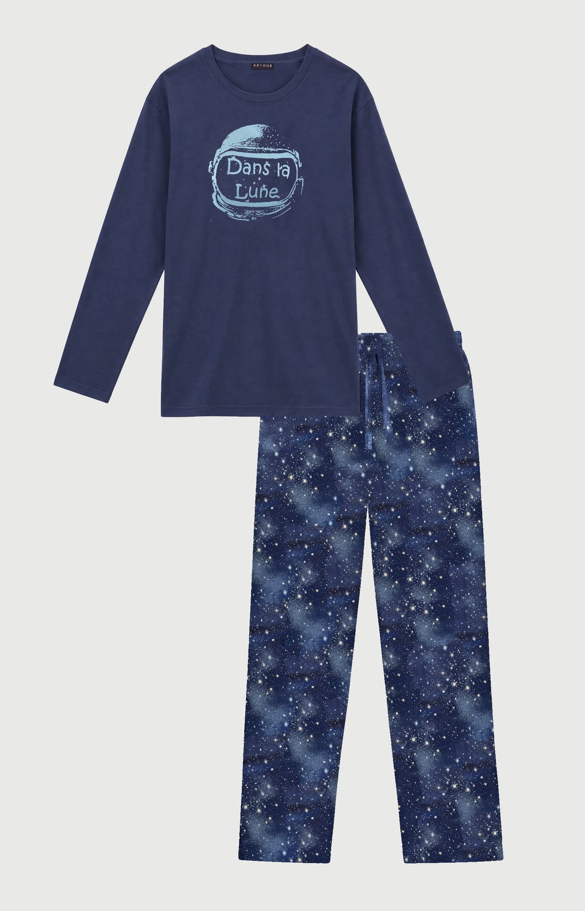 Pyjama en jersey de coton épais - Dans la lune