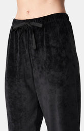 Pyjama long boutonné Femme Velvet chic Noir 7