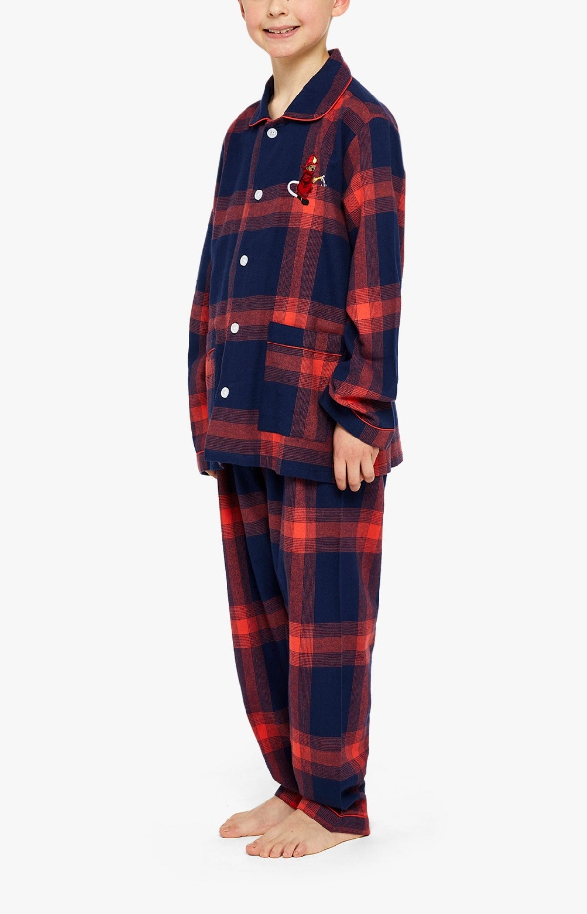 Pyjama boutonné Enfant On Fire Rouge 5