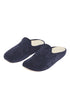 Mules Homme Cuir Velours Marine 1