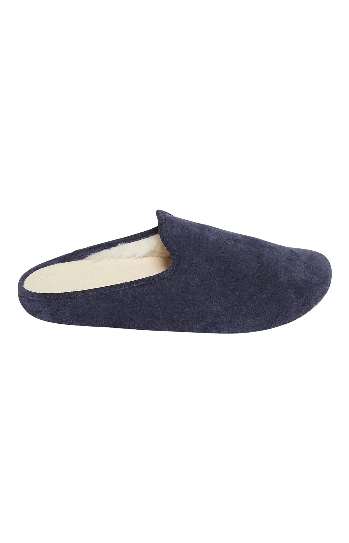 Mules Homme Cuir Velours Marine 3