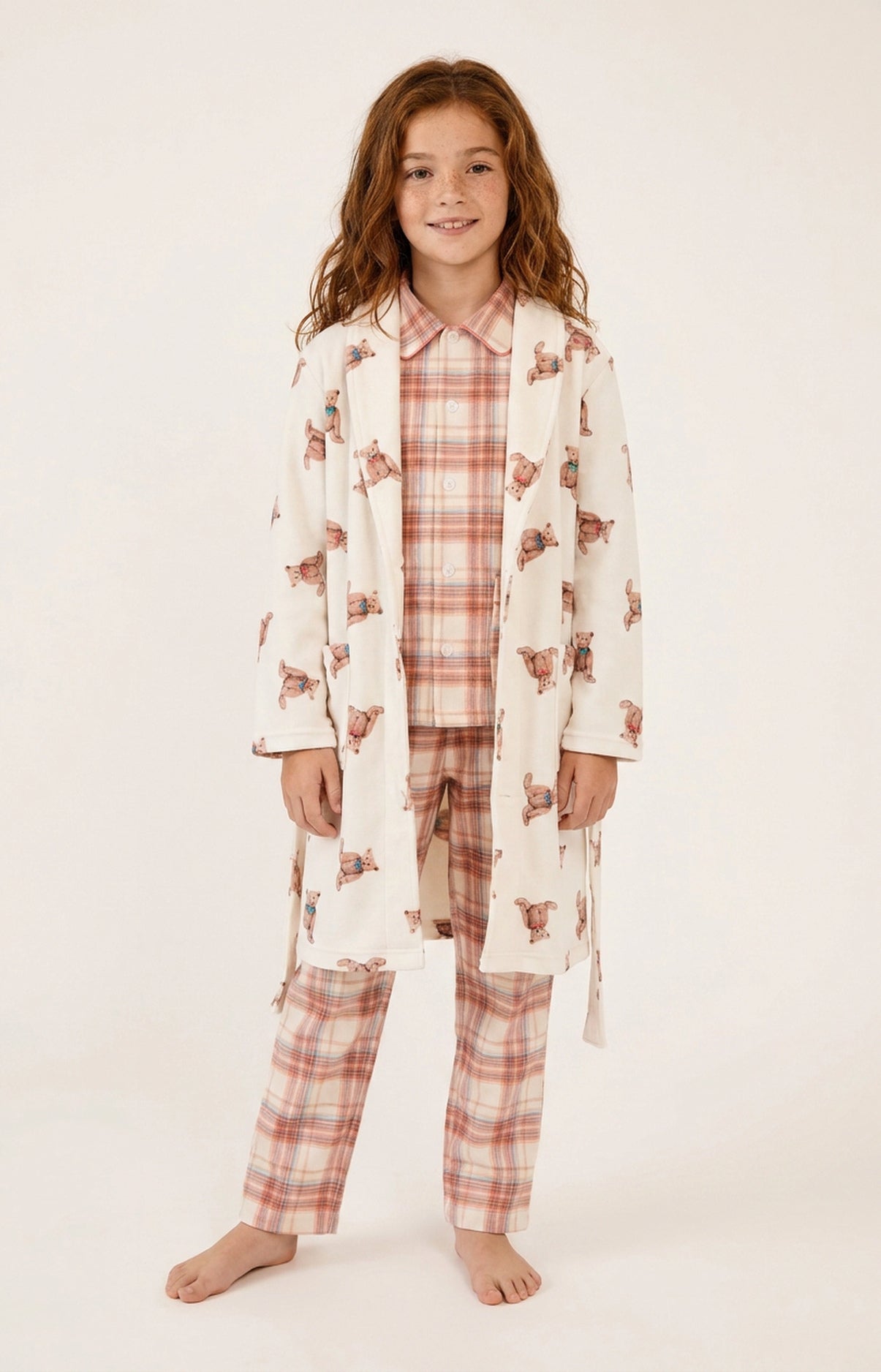 Robe de chambre enfant en micropolaire - Old Teddy