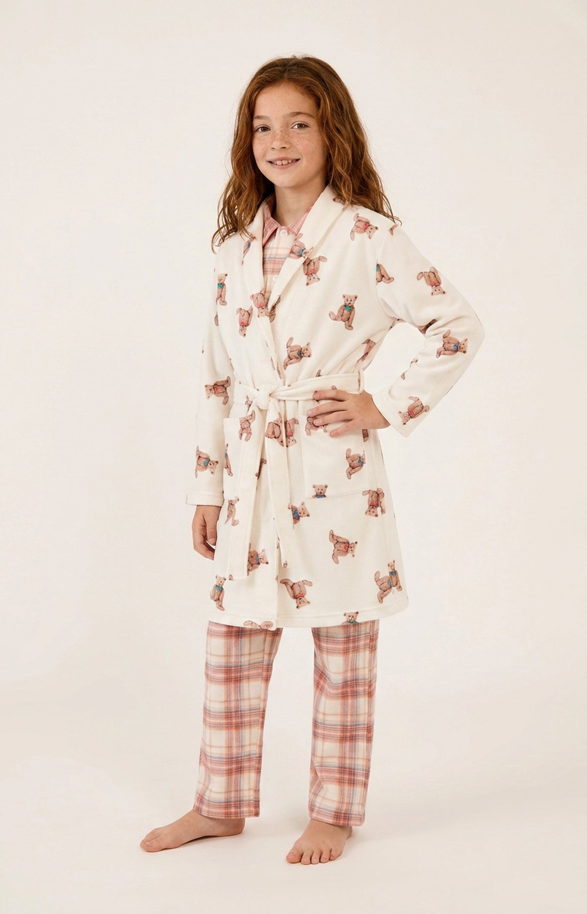 Robe de chambre enfant en micropolaire - Old Teddy