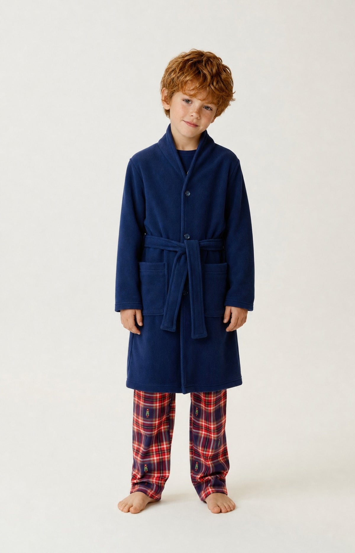 Robe de chambre enfant en micropolaire - Casse-noisette
