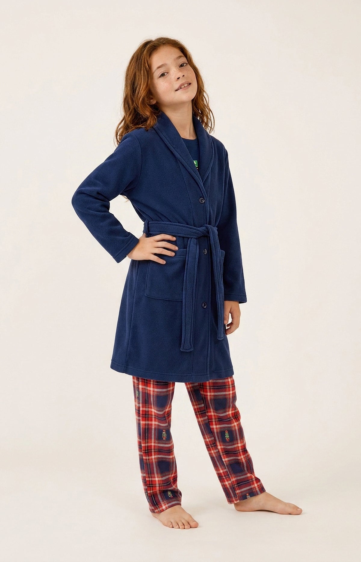 Robe de chambre enfant en micropolaire - Casse-noisette