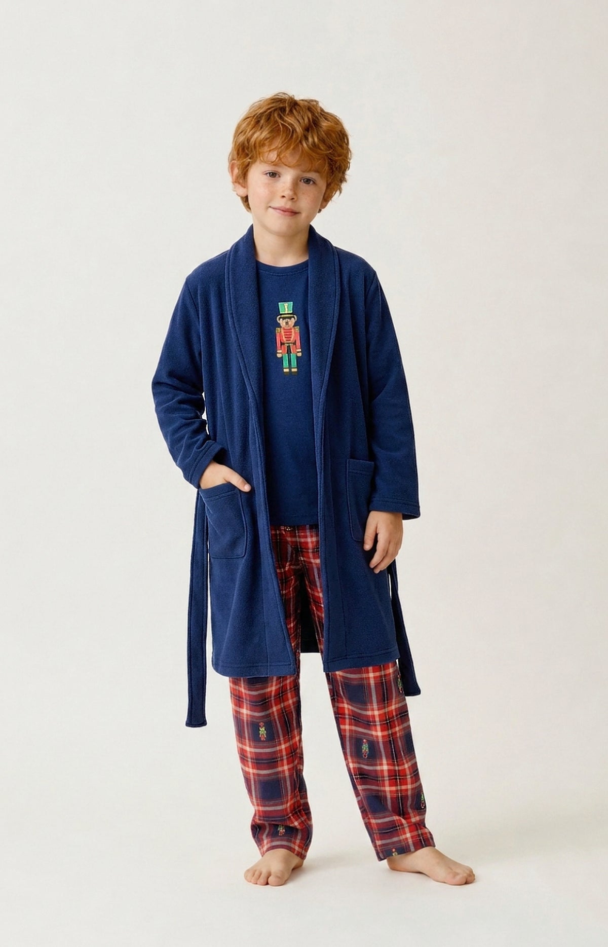 Robe de chambre enfant en micropolaire - Casse-noisette