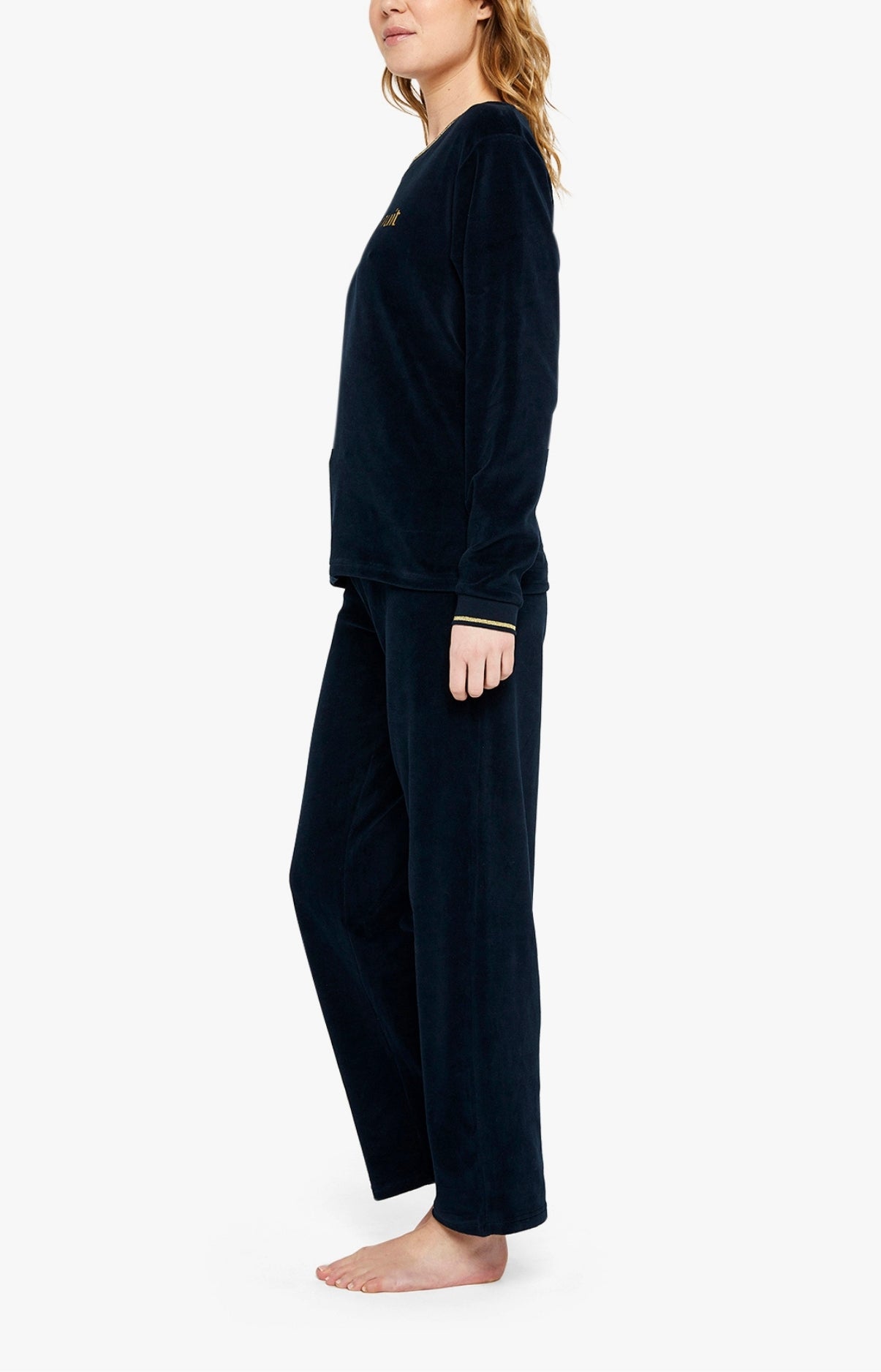 Pyjama long Femme Oiseau de nuit Noir 2