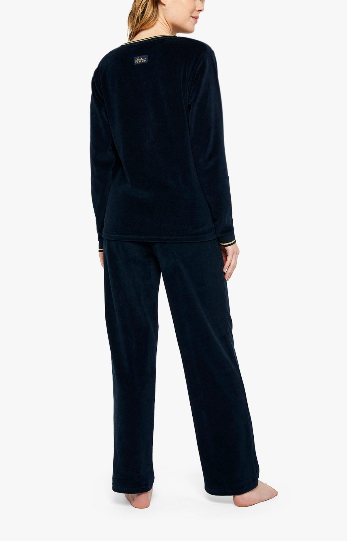 Pyjama long Femme Oiseau de nuit Noir 4