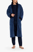 Robe de chambre Homme polaire Pied de Poule Marine 1