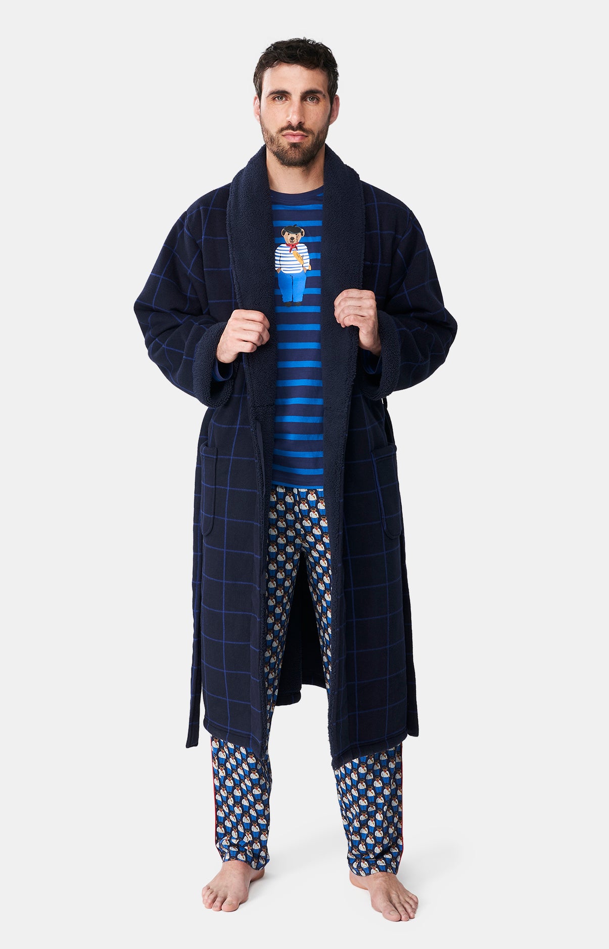 Robe de Chambre Homme polaire Windsor Marine 1