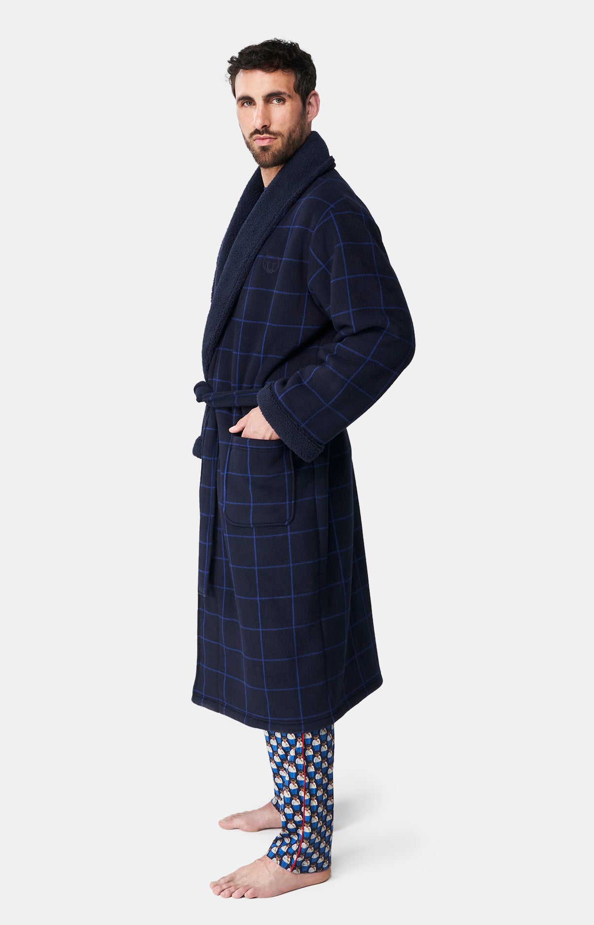 Robe de Chambre Homme polaire Windsor Marine 5