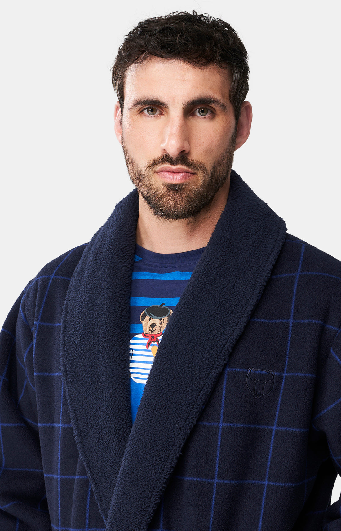 Robe de Chambre Homme polaire Windsor Marine 2