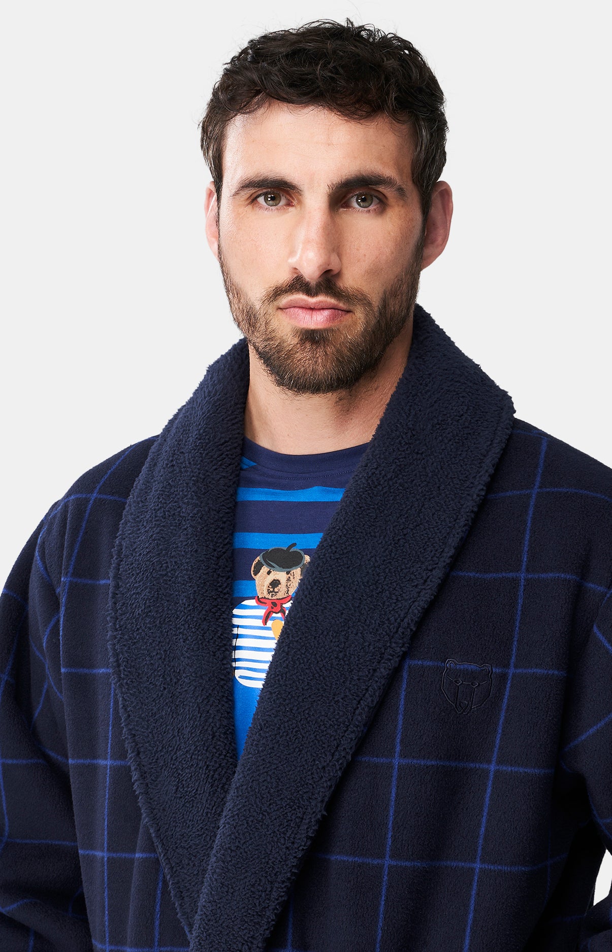 Robe de Chambre Homme polaire Windsor Marine 2