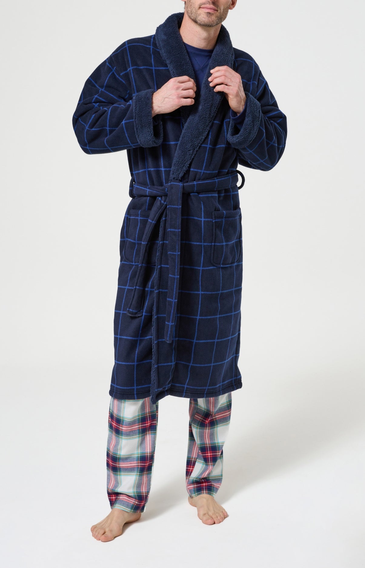 Robe de Chambre Homme polaire Windsor Marine 1