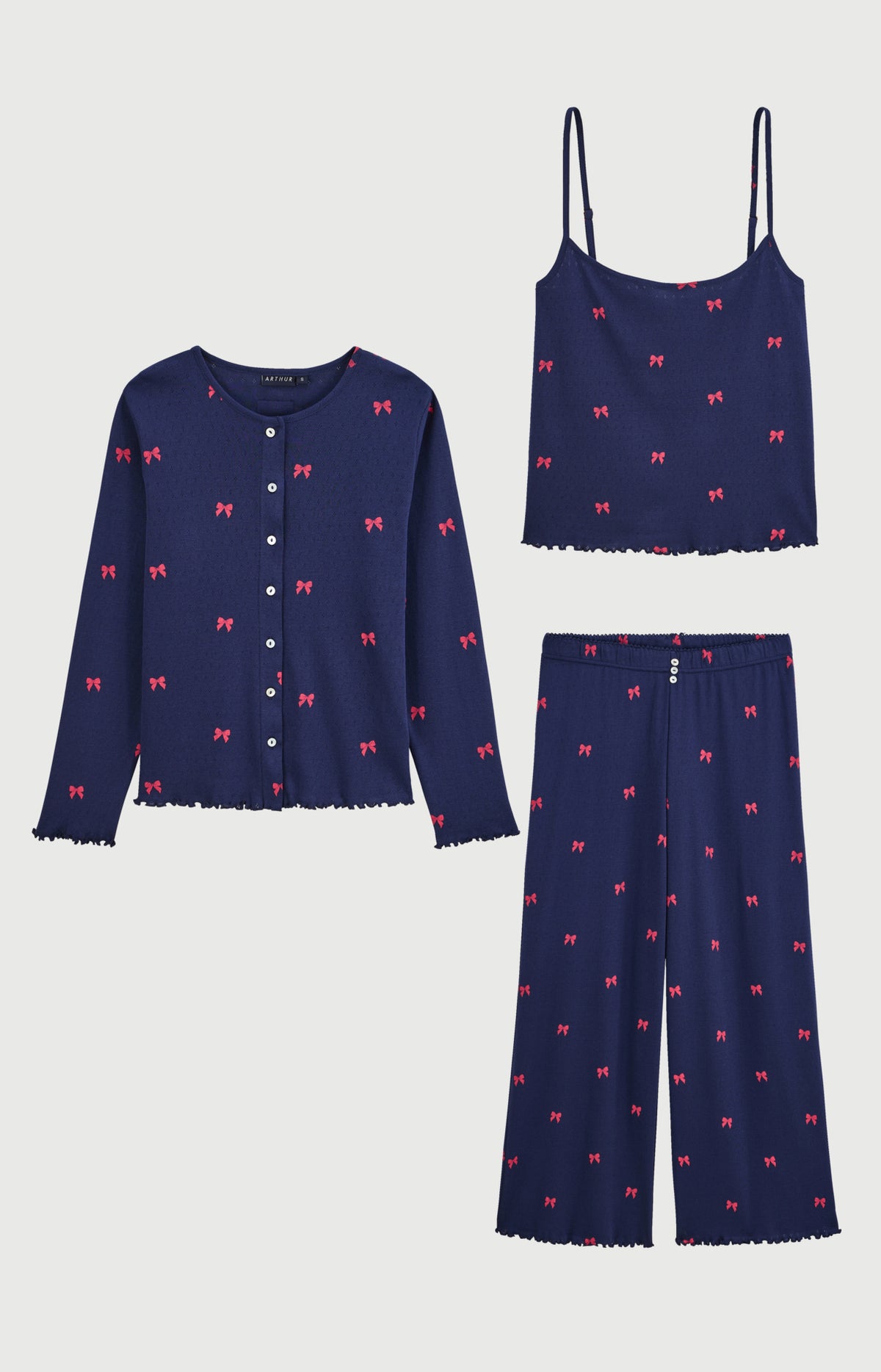 Set pyjama en pointelle de coton - Rosie