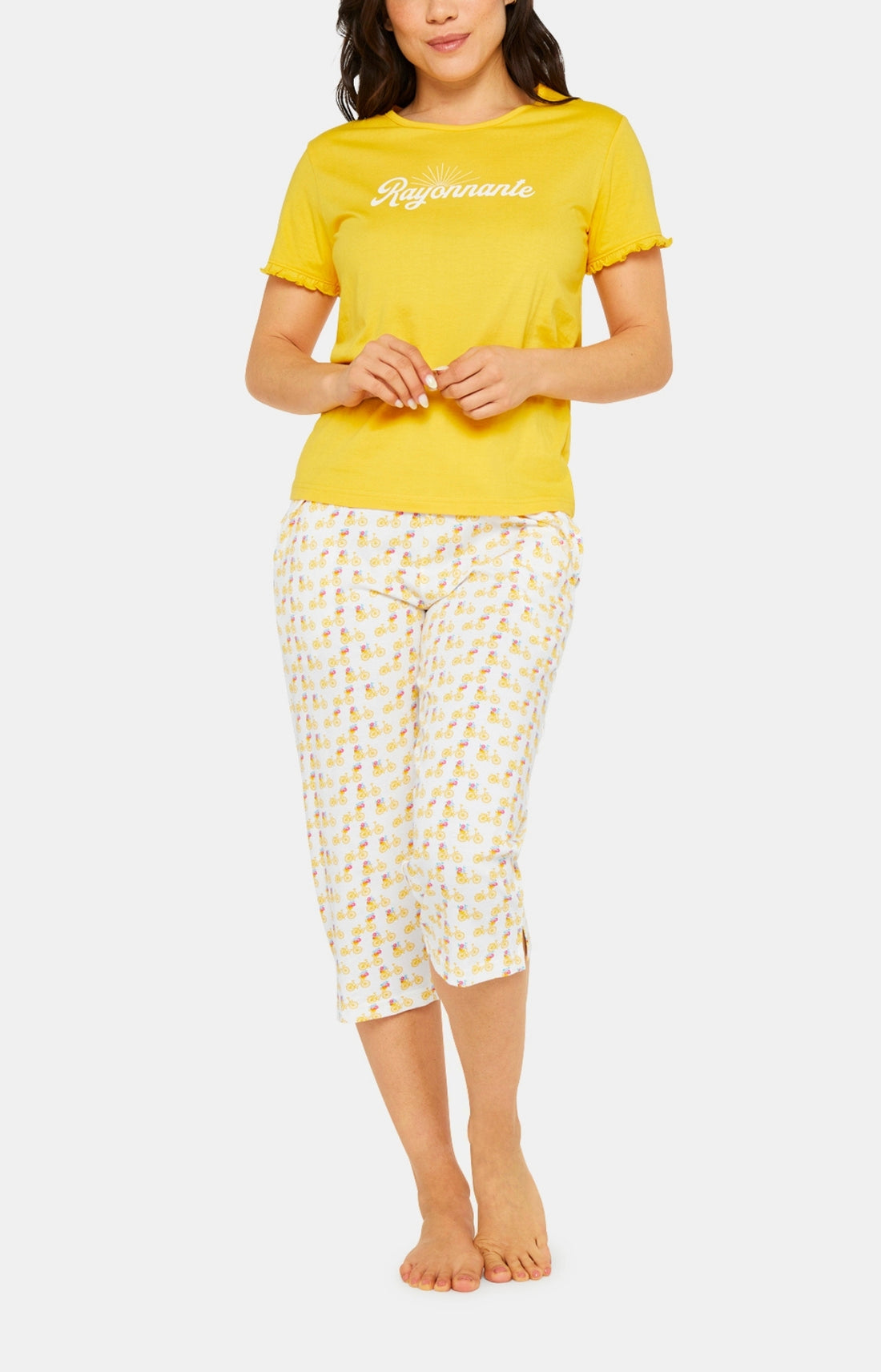 Pyjacorsaire Femme Petit Vélo Jaune 1