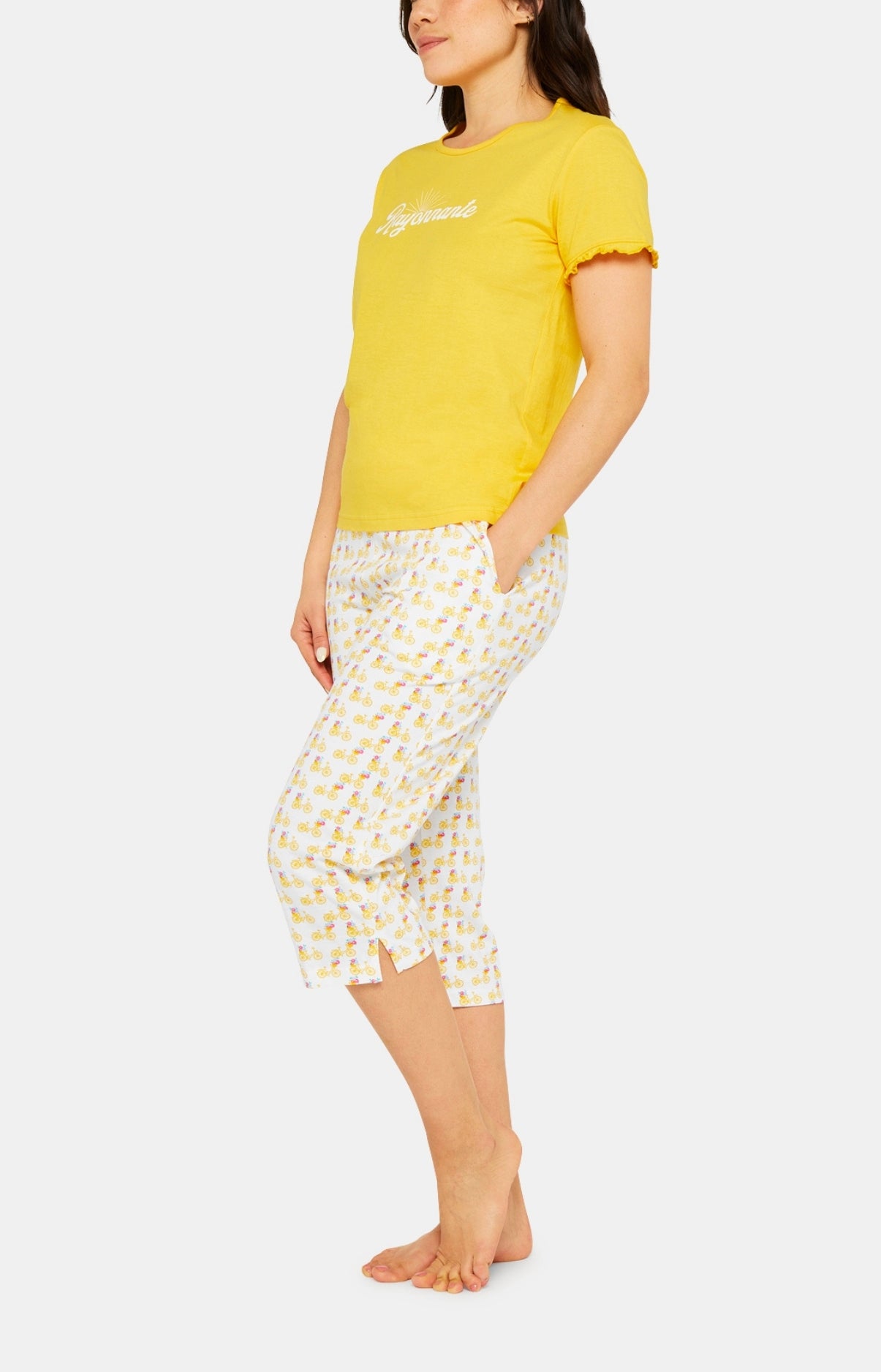 Pyjacorsaire Femme Petit Vélo Jaune 4